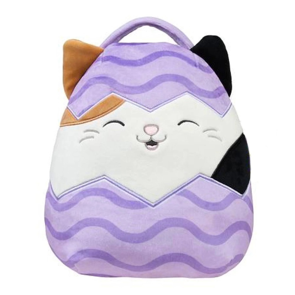 Squishmallows Cam the Cat Plush in 10.5” Easter Basket / Halloween Treat Pail